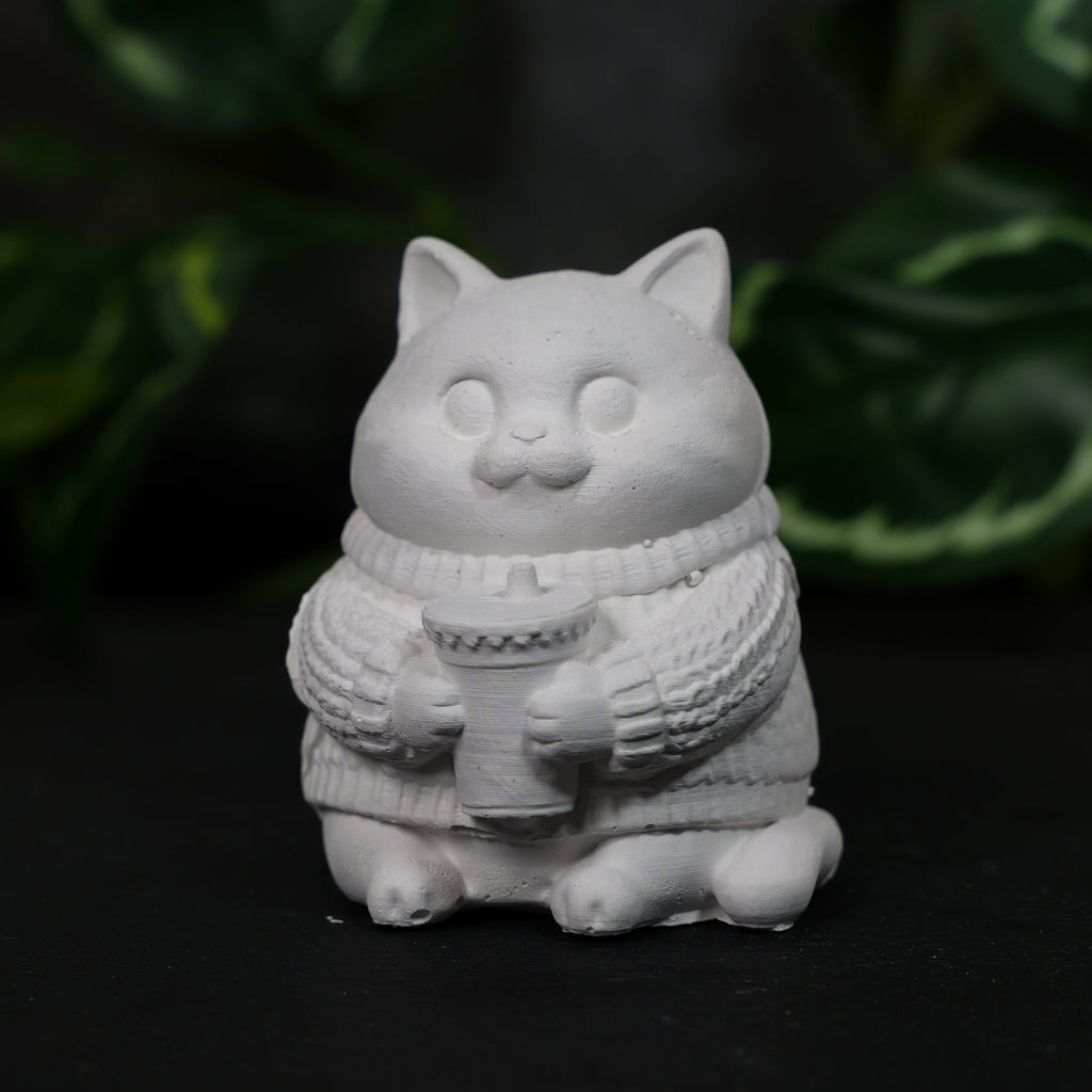 Fat Cat with Cup