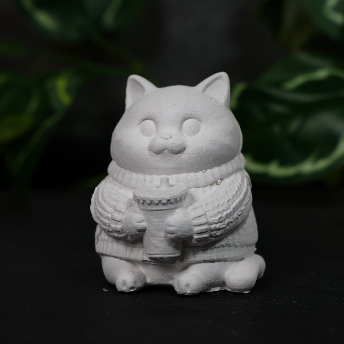 Fat Cat with Cup