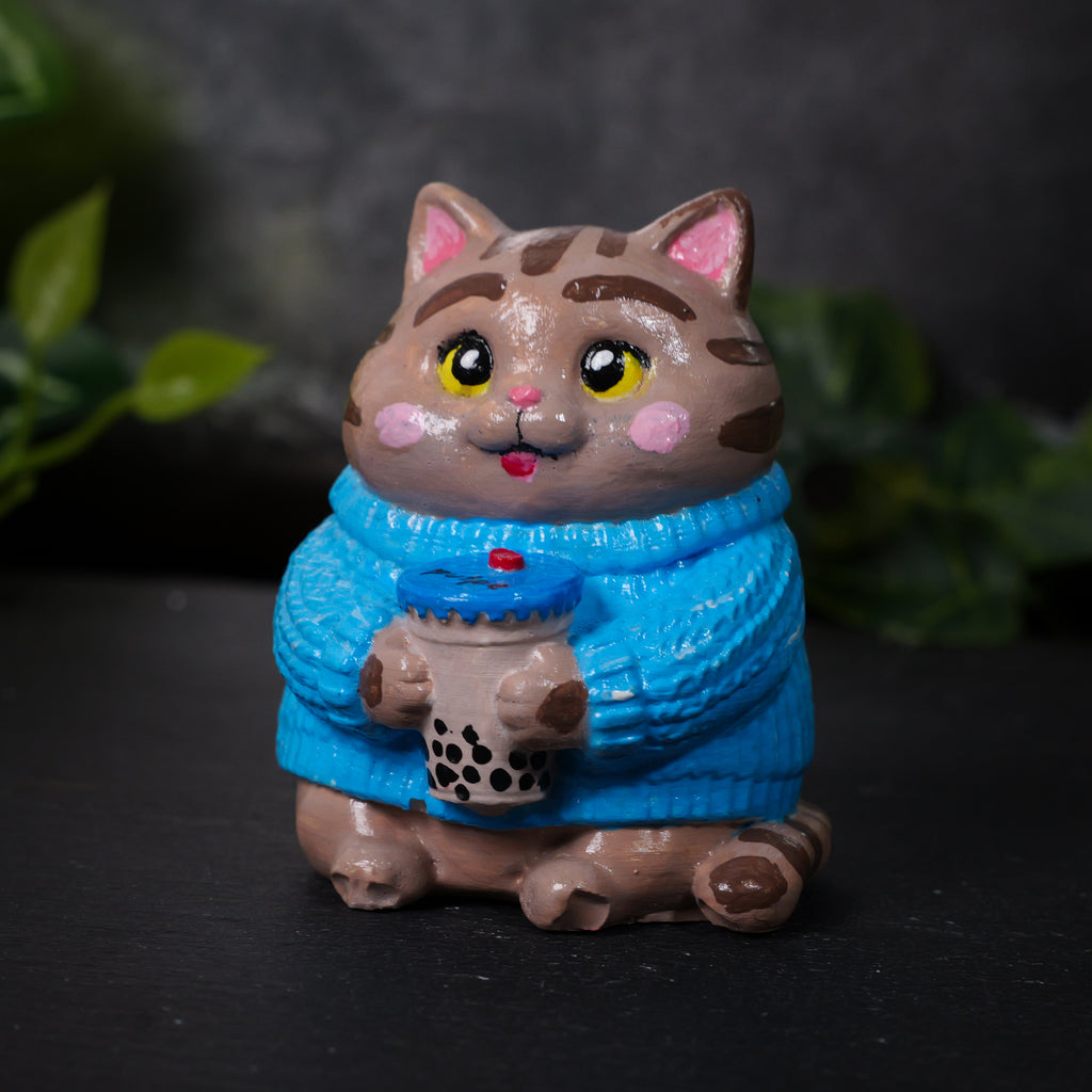 Fat Cat with Cup
