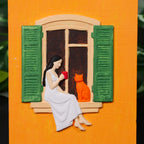 Woman with Cat at the Window